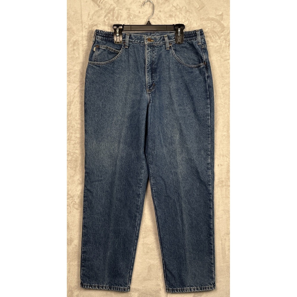 LL Bean Mens Flannel Lined Jeans 38x32 Double L Comfort Waist Blue Denim Pants - Picture 1 of 11
